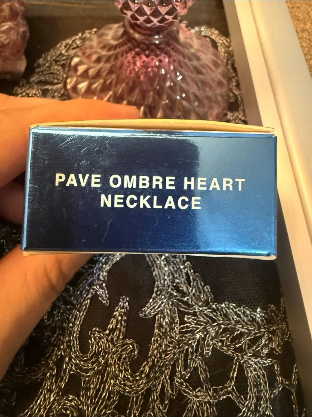 Vintage Avon Pave Ombré Heart Earrings